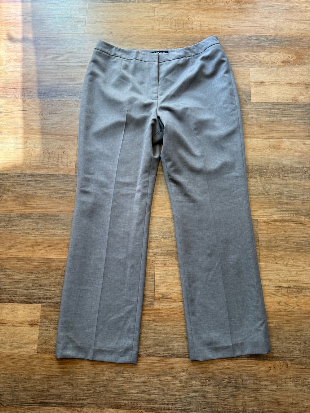Kasper Light Gray Women's Straight-Leg Dress Pants